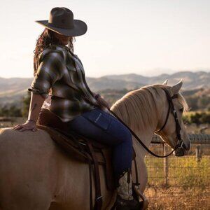 EUC Cavaliere Couture Cowgirl Riding Tights - Size M